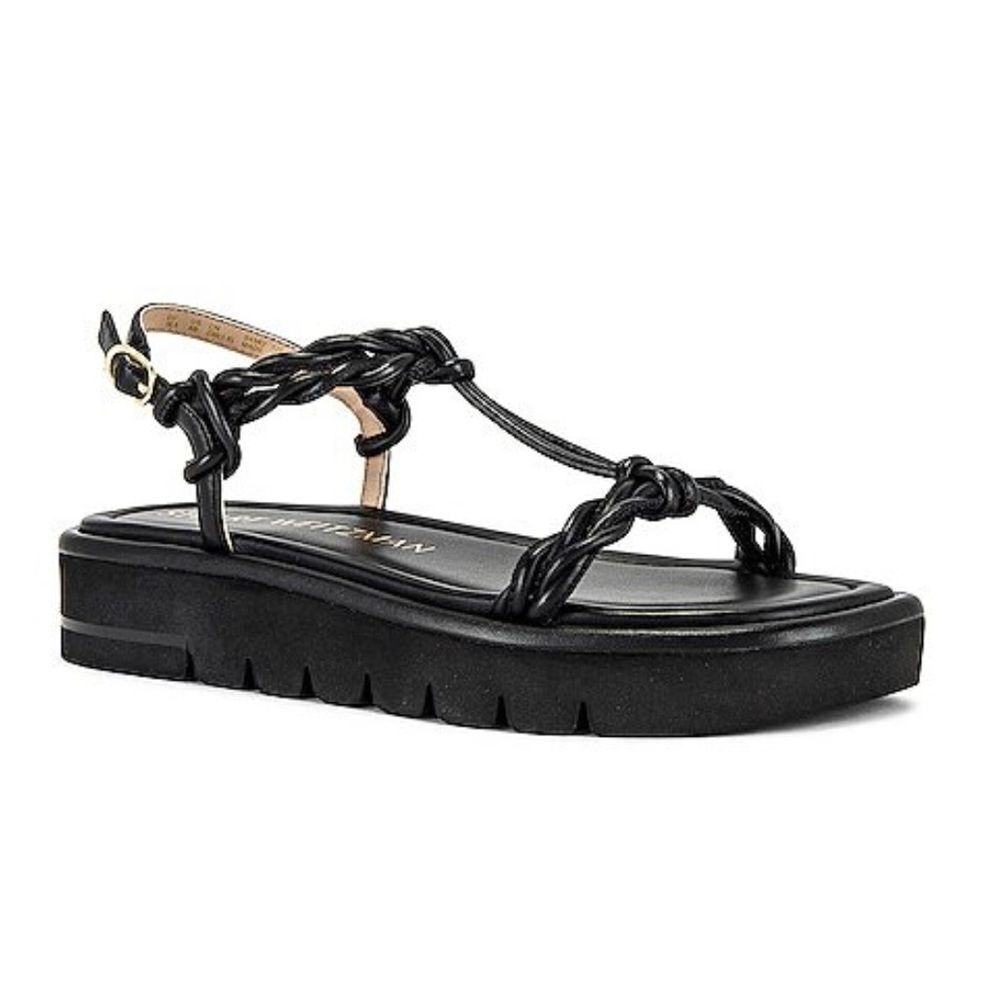 Stuart Weitzman Calypso Lift Sandal In Black. - Picture 5 of 7